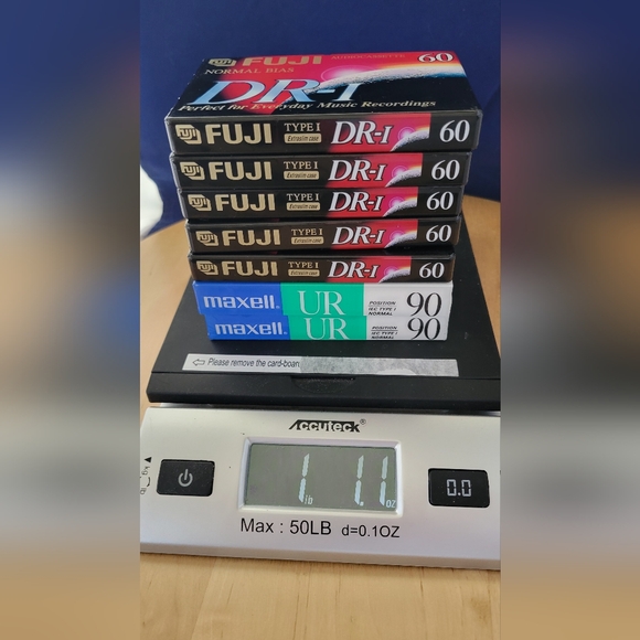 Lot Of 7 Maxell(2) 90 & Fuji(5) 60 Minute Blank Audio Cassette Tapes Normal - Picture 8 of 8